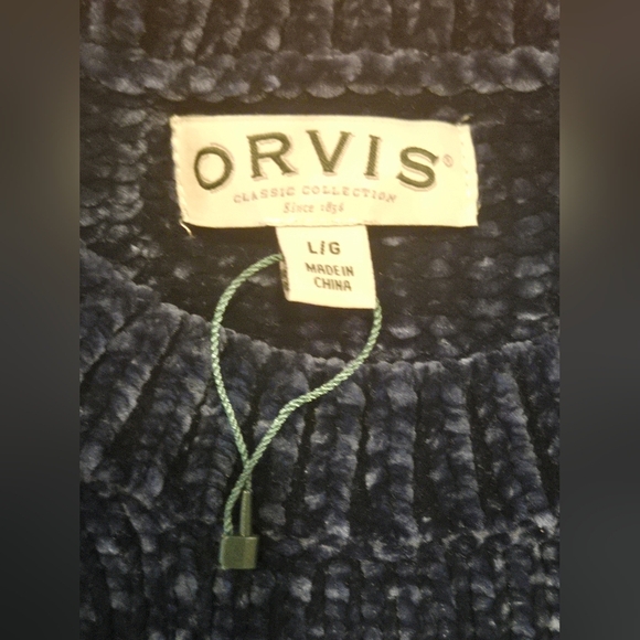 NWT Orvis Navy Blue Sweater - Picture 5 of 7